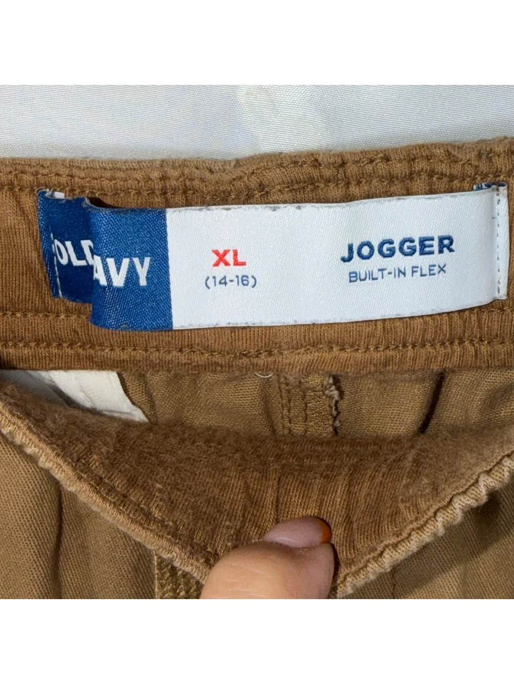 Old Navy Boys XL 14-16 Brown Built-In Flex Joggers